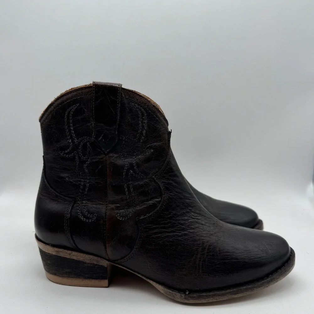 Circle G by Corral Brown‎ Leather Western Ankle Boots Q5161 Womens 7.5 M